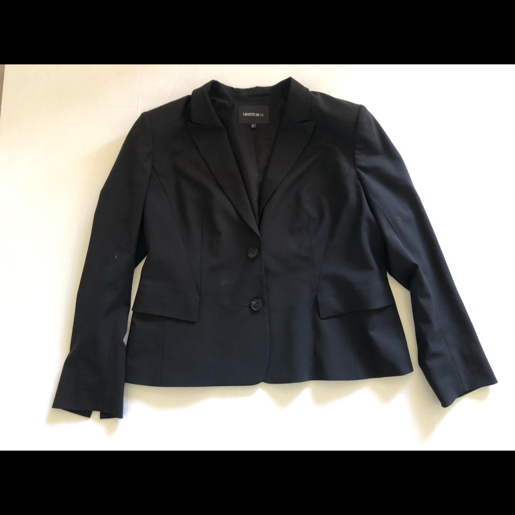 Lafayette 148 Ny Black Blazer Sz 16
